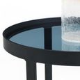 Loft Lamp Table - Round - Smoked Glass Top