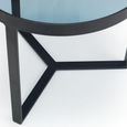 Loft Lamp Table - Round - Smoked Glass Top