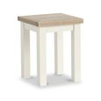 Modern Lamp Table - Square - White Painted