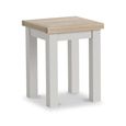 Modern Lamp Table - Square - Grey Painted