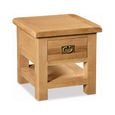 Salisbury Premium Square Lamp Table - 1 Drawer - Oak