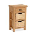 Salisbury Premium Telephone Table - 1 Drawer - with Baskets - Oak