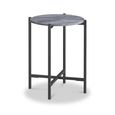 Marmora Side Table - Round - Grey Marble