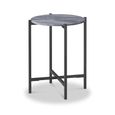 Marmora Side Table - Round - Grey Marble