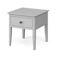 Stowe Lamp Table - 1 Drawer - Grey