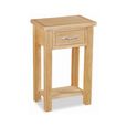 New Trinity Telephone Table - 1 Drawer - Natural Oak