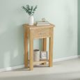 New Trinity Telephone Table - 1 Drawer - Natural Oak