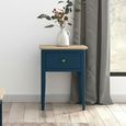 Marlow Lamp Table - 1 Drawer - Blue