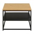 Gila Side Table - Square - Oak and Black