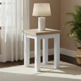 Modern Lamp Table - Square - Grey Painted