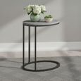 Marmora C Side Table - Oval - Grey Marble