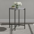 Marmora Side Table - Round - Grey Marble