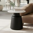 Santorini Side Table - Round - White Ceramic