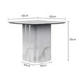 Antonio White Marble Square Side Table