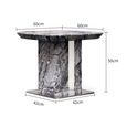 Saronno Grey Marble Square Side Table