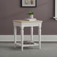 Cromwell Lamp Table - Square - Grey Painted
