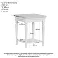 Cromwell Lamp Table - Square - Grey Painted