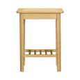 Twyford Lamp Table - with Shelf - Oak