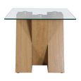 Newton Lamp Table - Glass and Oak