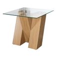 Newton Lamp Table - Glass and Oak