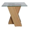 Newton Lamp Table - Glass and Oak