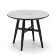 Firenze Lamp Table - Round - White Marble Effect