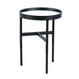 Franki Lamp Table - Round - Black Metal