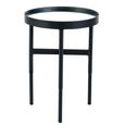 Franki Lamp Table - Round - Black Metal