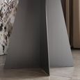 Taurus Beige Marble Square Side Table with Dark Grey Base