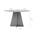 Taurus Beige Marble Square Side Table with Dark Grey Base