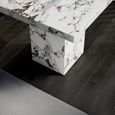Viola White Marble Square Side Table