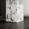 Viola White Marble Square Side Table