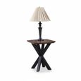 Nevada Lamp Table - Curved Top Wood