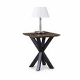 Nevada Lamp Table - Parquet Top Wood