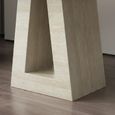 Milan Travertine Beige Engineered Marble Square Side Table