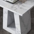 Milan White Marble Square Side Table
