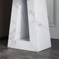 Milan White Marble Square Side Table