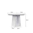 Milan White Marble Square Side Table