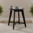 Carrington Lamp Table - Round - Black Oak