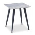 Argenta End Table - Grey Sintered Stone