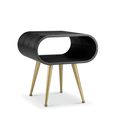 Auckland Lamp Table - Black and Brass - JF722
