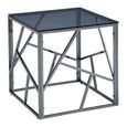 Cortez End Table  Smoked Glass