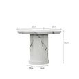 Naples Side Table - Square - White Marble