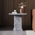 Turin Lamp Table - Square - Grey Marble