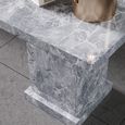 Turin Lamp Table - Square - Grey Marble