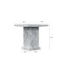 Turin Lamp Table - Square - Grey Marble