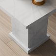 Turin Lamp Table - Square - White Marble