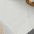 Turin Lamp Table - Square - White Marble