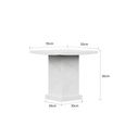 Turin Lamp Table - Square - White Marble