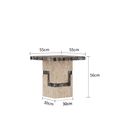 Venice Side Table - Square - Cream Marble
